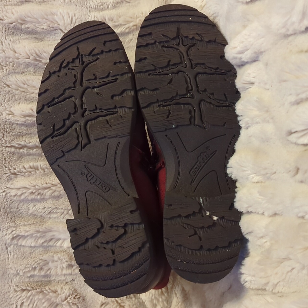 Earth Womens Jordan Wine leather zip boots size 7.5 wide - Picture 3 of 7